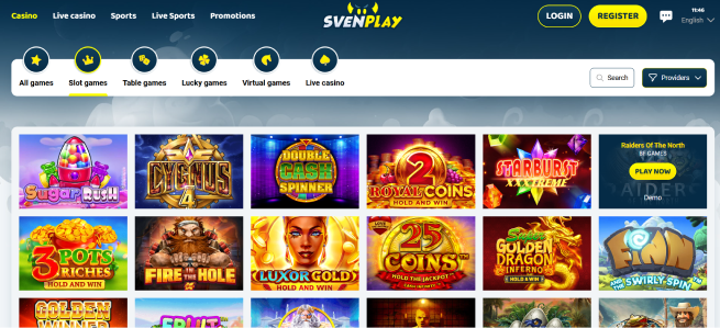 Spelaanbod bij het SvenPlay casino